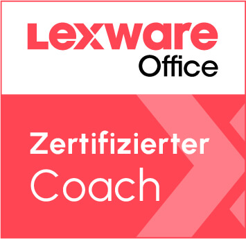 Badge von Lexware Office für zertifizierte Coaches